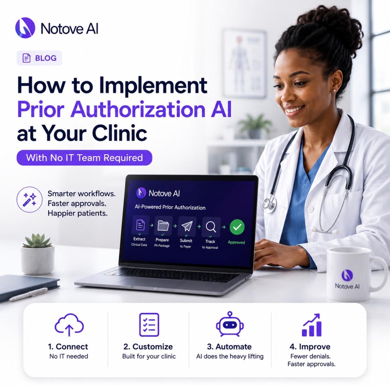 How To Implement Prior Authorization AI At Your Clinic With No IT Team Required